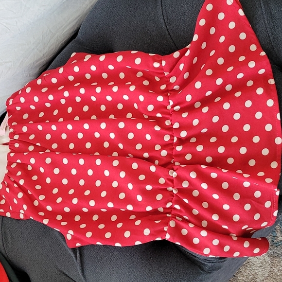 New Red Polka Dot Blouse - Picture 5 of 5